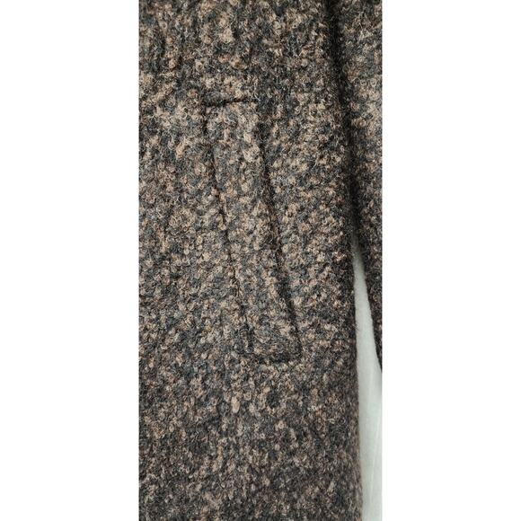 Ann Klein Tweed Wool Blend Mid Length Coat Jacket Size M Black/Reds - Picture 5 of 9